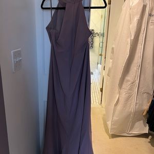Gown mauve color sleeveless slit
